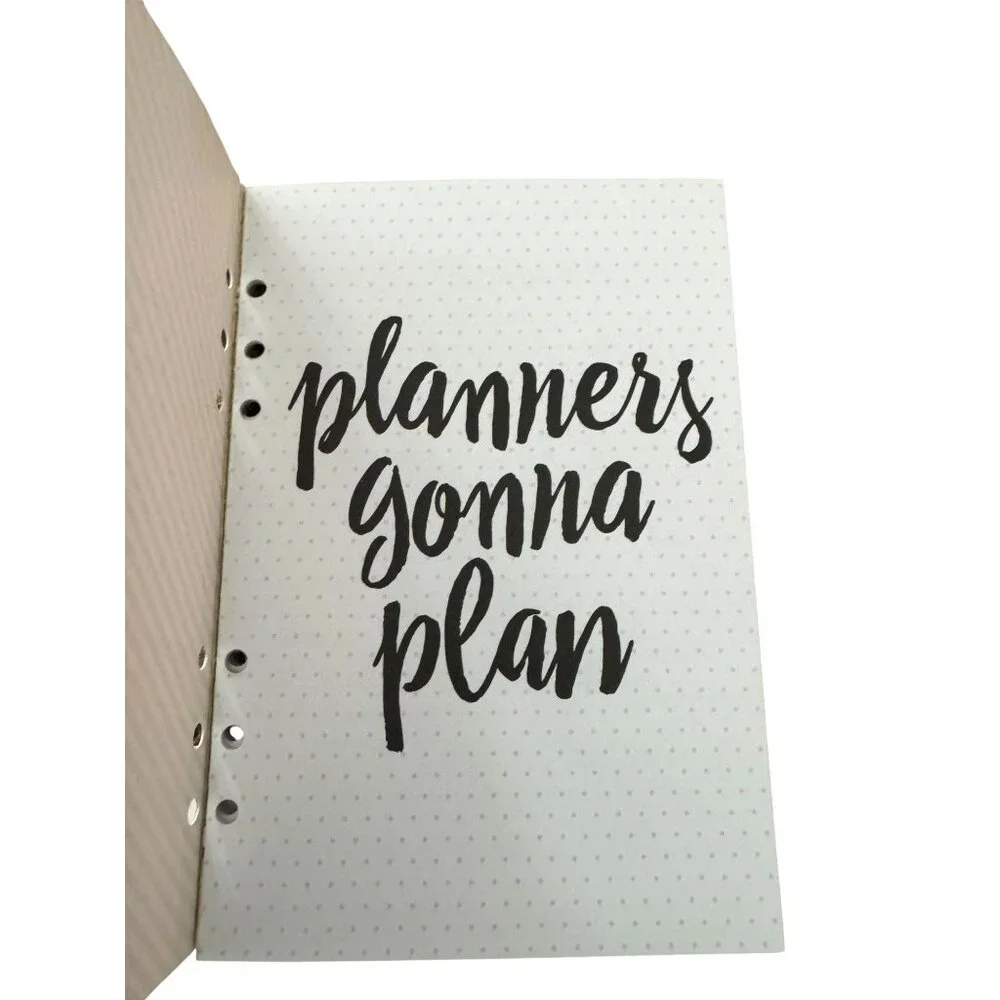 Recollections Budget Planner Inserts With Pink Cover & Gold Accents 40 Sheets 6-